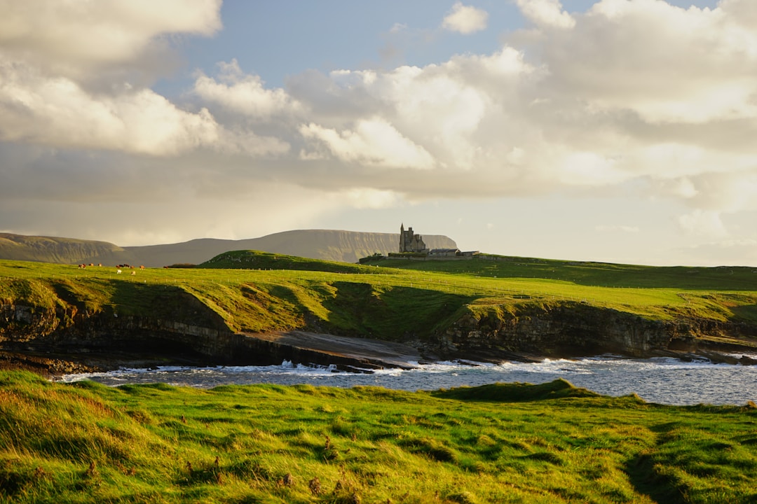 Ireland, Ireland - Green Irish coastline with cliffs and Atlantic views in Ireland