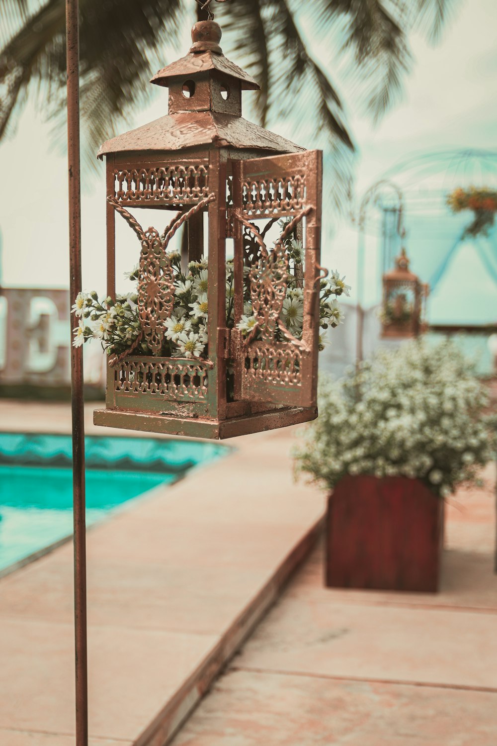 brown wooden framed glass window