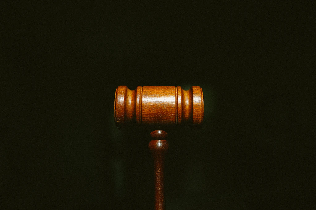 Scales of justice on a lawyer's desk