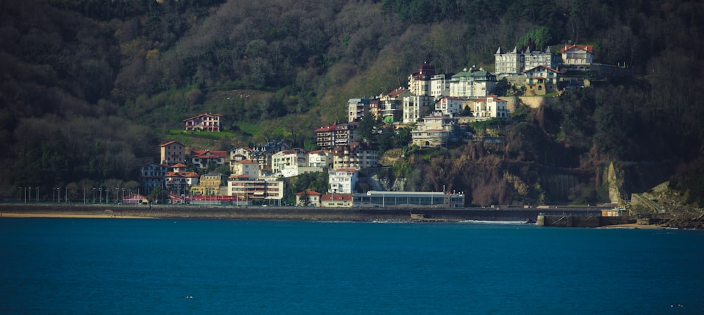 white and brown concrete buildings near body of water during daytime