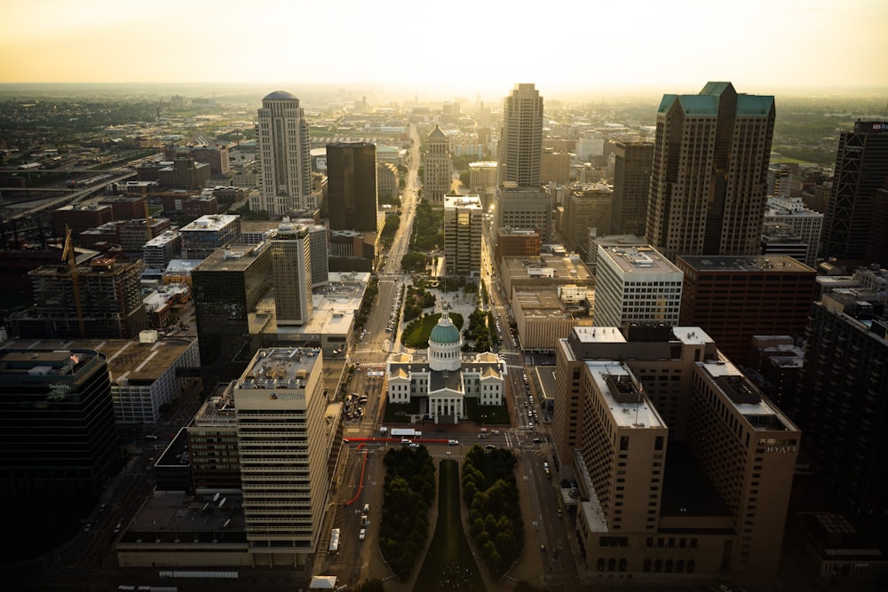 aerial view of city buildings during daytime