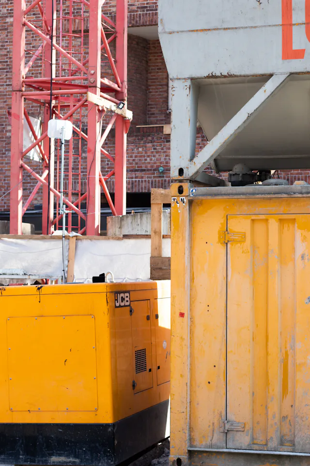 Yellow and red industrial electrical machine equipment