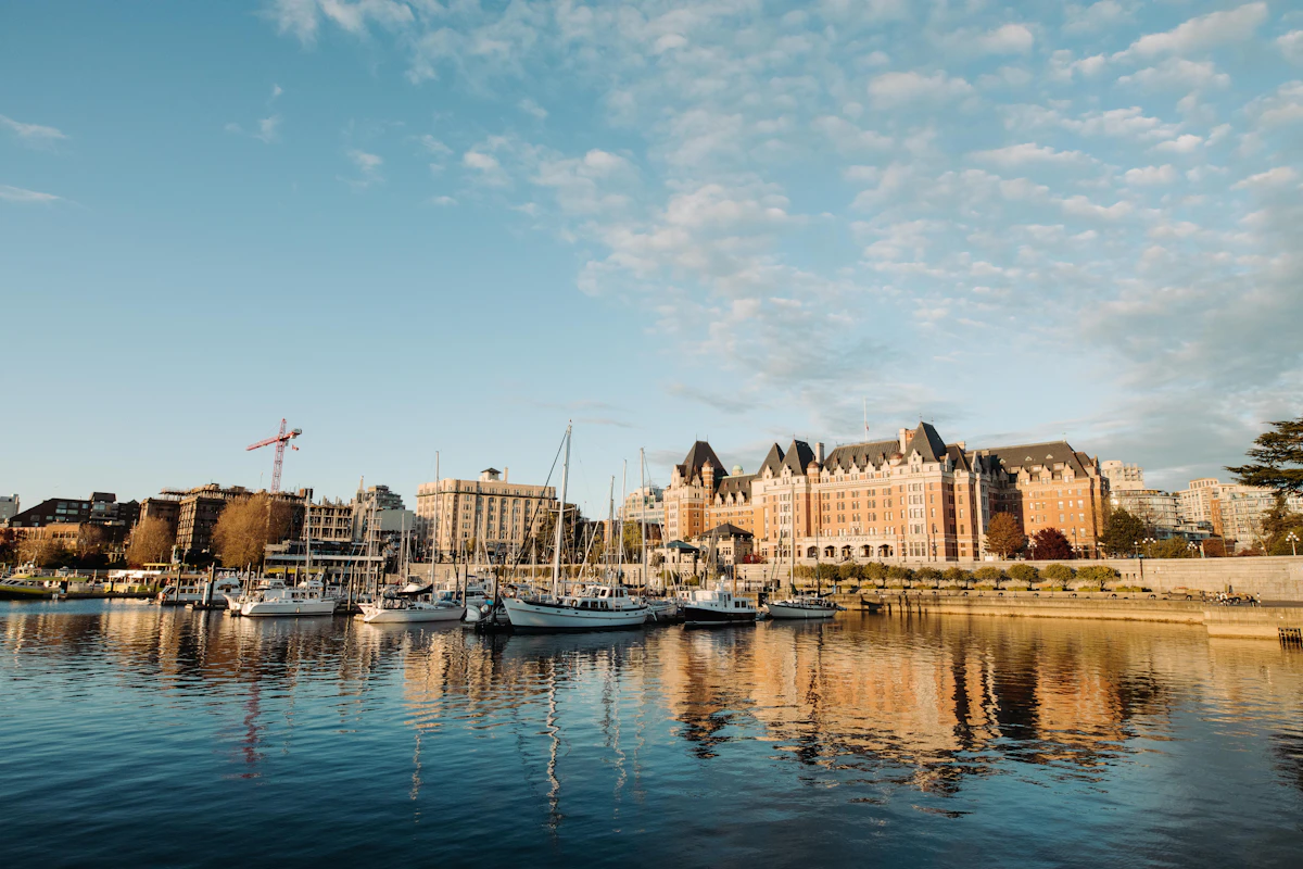 Victoria harbour in British Columbia