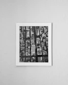 Digital art print showcased on a sleek black frame in a stylish urban loft.