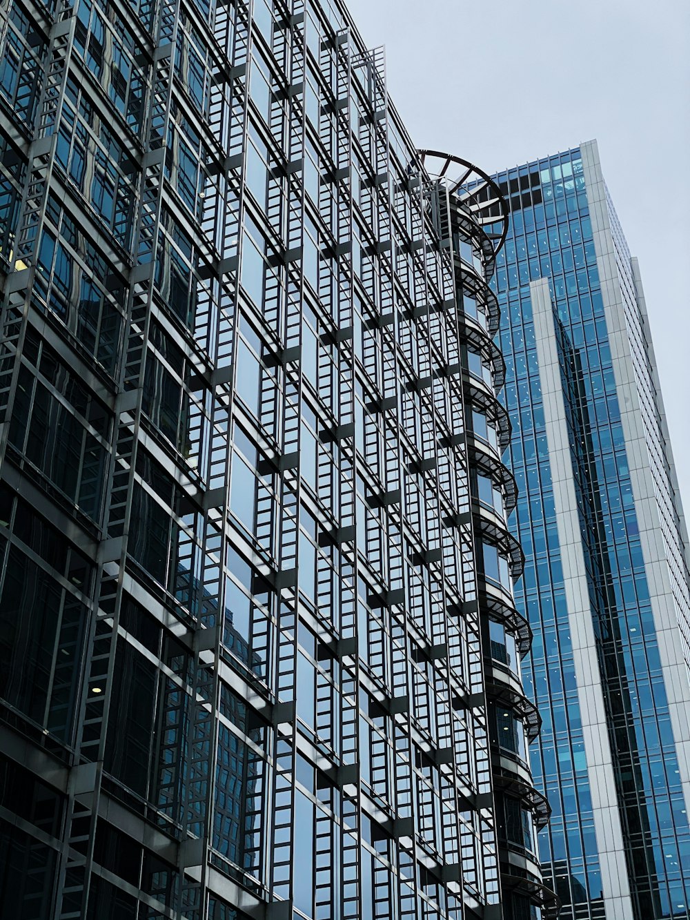 white and blue concrete building