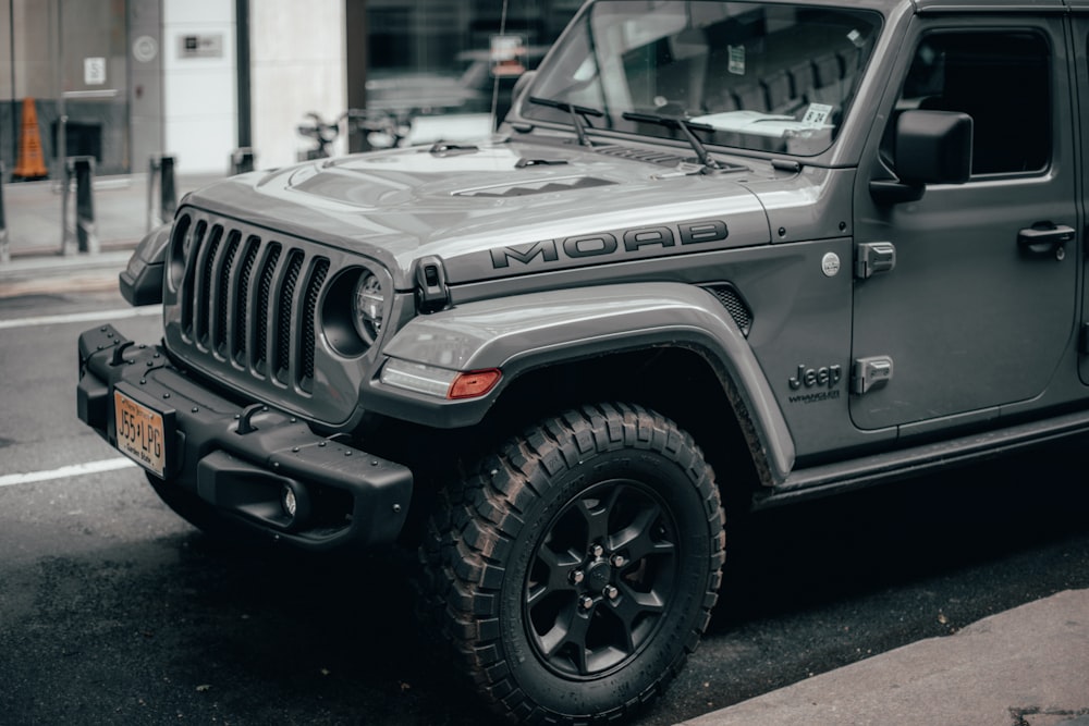 grayscale photo of jeep wrangler