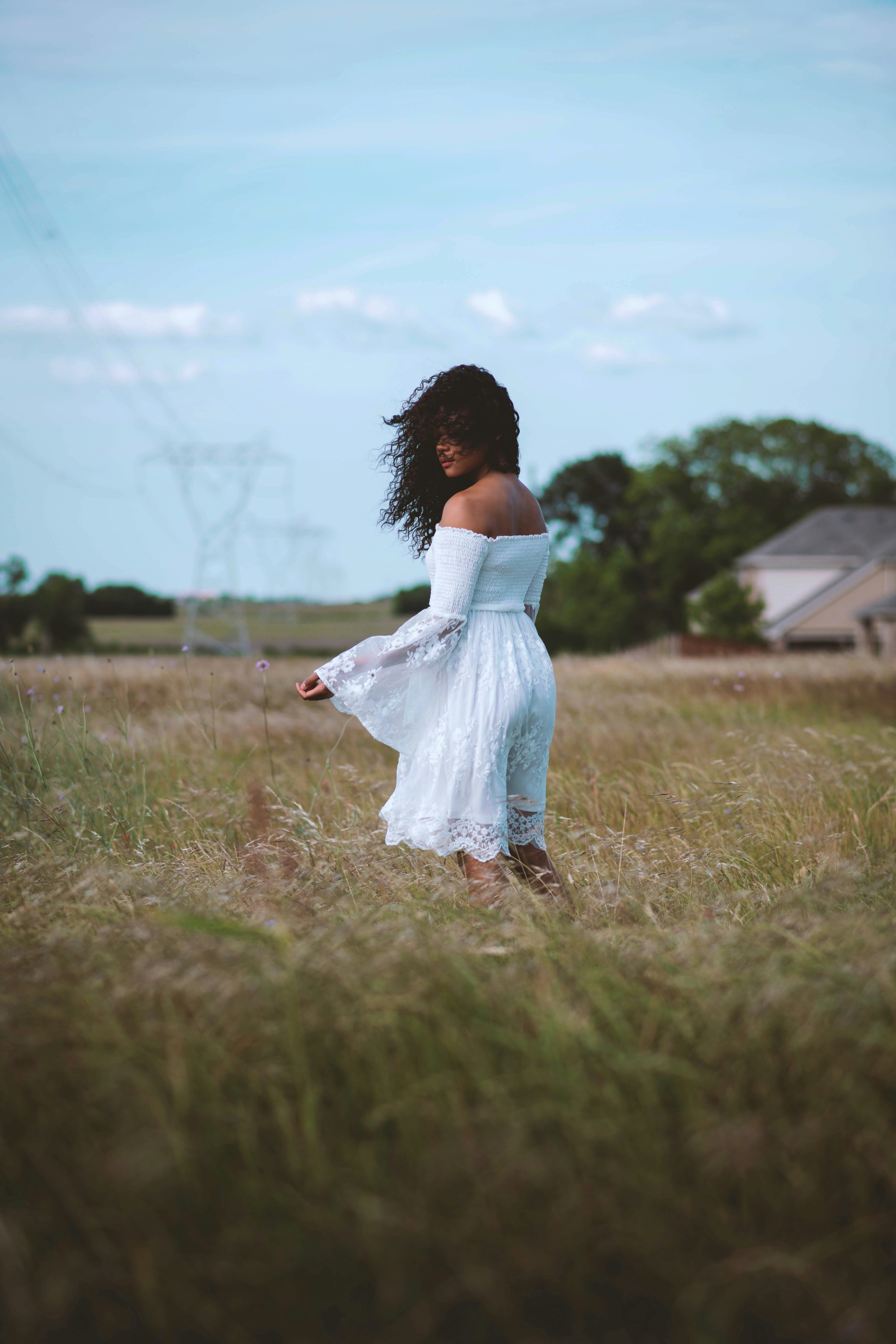 women in the white dress