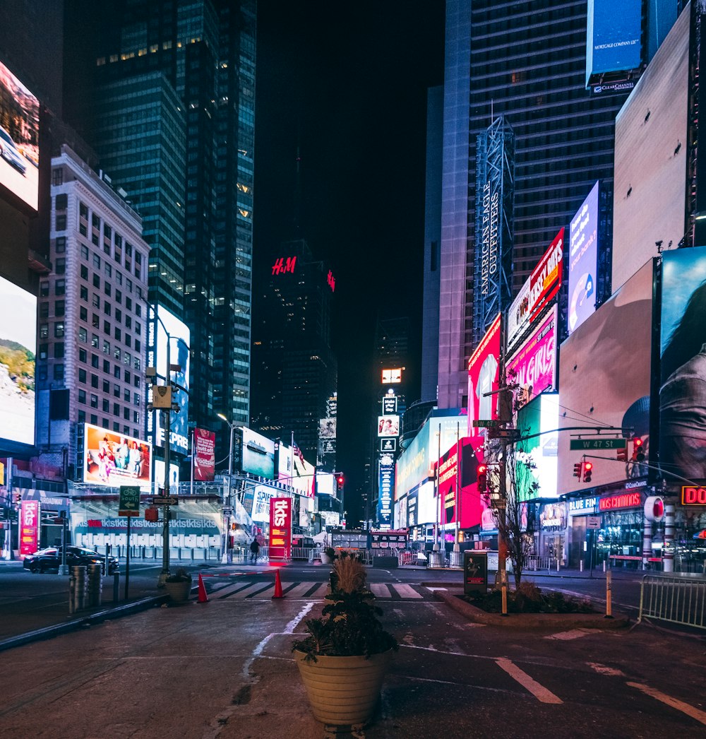 people walking on street during night time