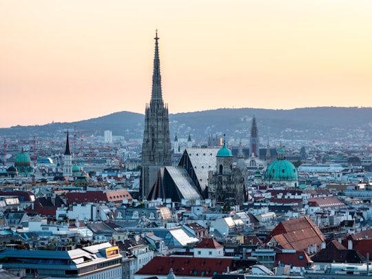 aerial view of city buildings during daytime in St. Stephen's Cathedral Austria