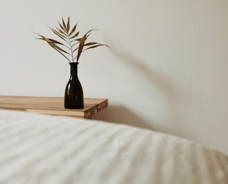 brown and green plant on brown wooden table