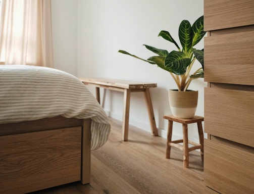 green plant on brown wooden table