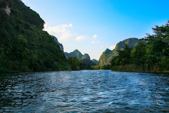 green trees beside body of water during daytime in Ecotourism Trang An Boat Tour Vietnam