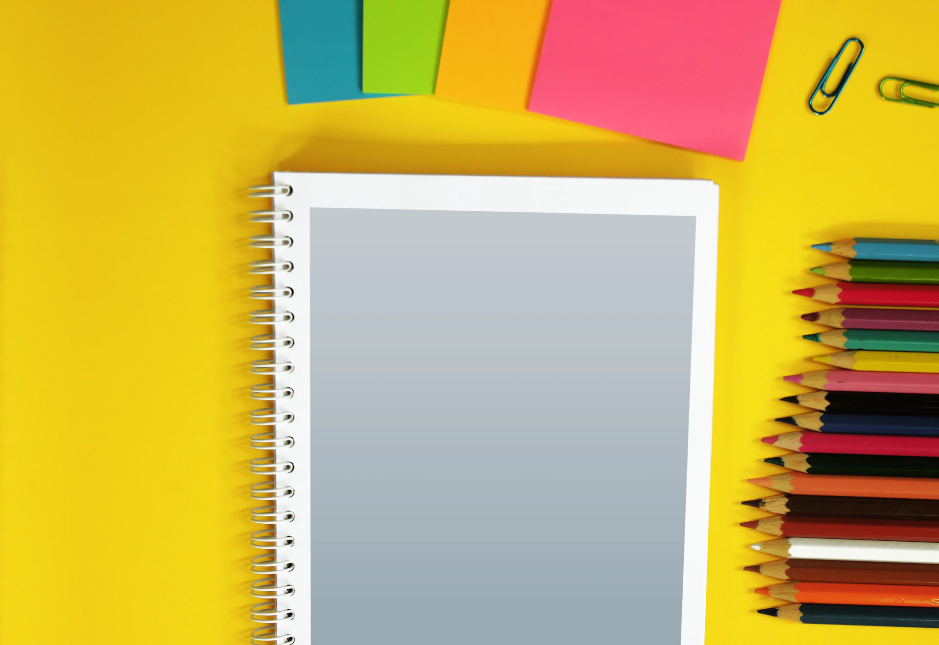 yellow white green and orange sticky notes