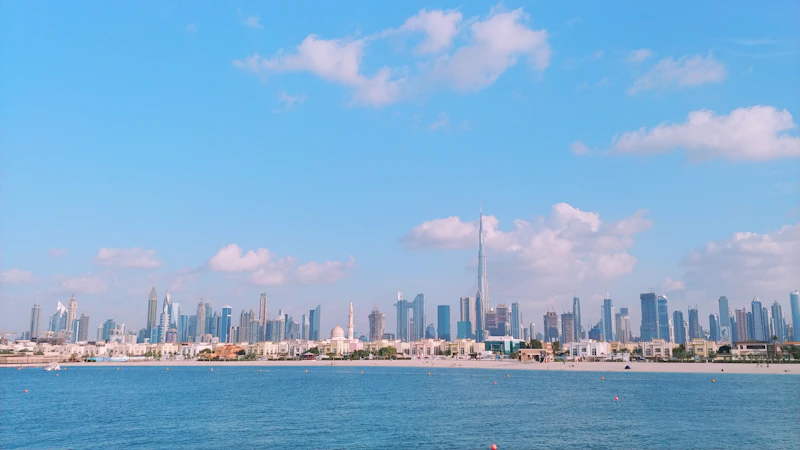 Dubai skyline across the waterfront