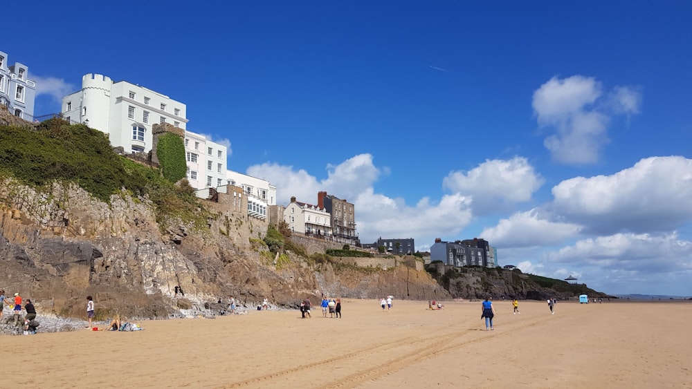 people on beach during daytime