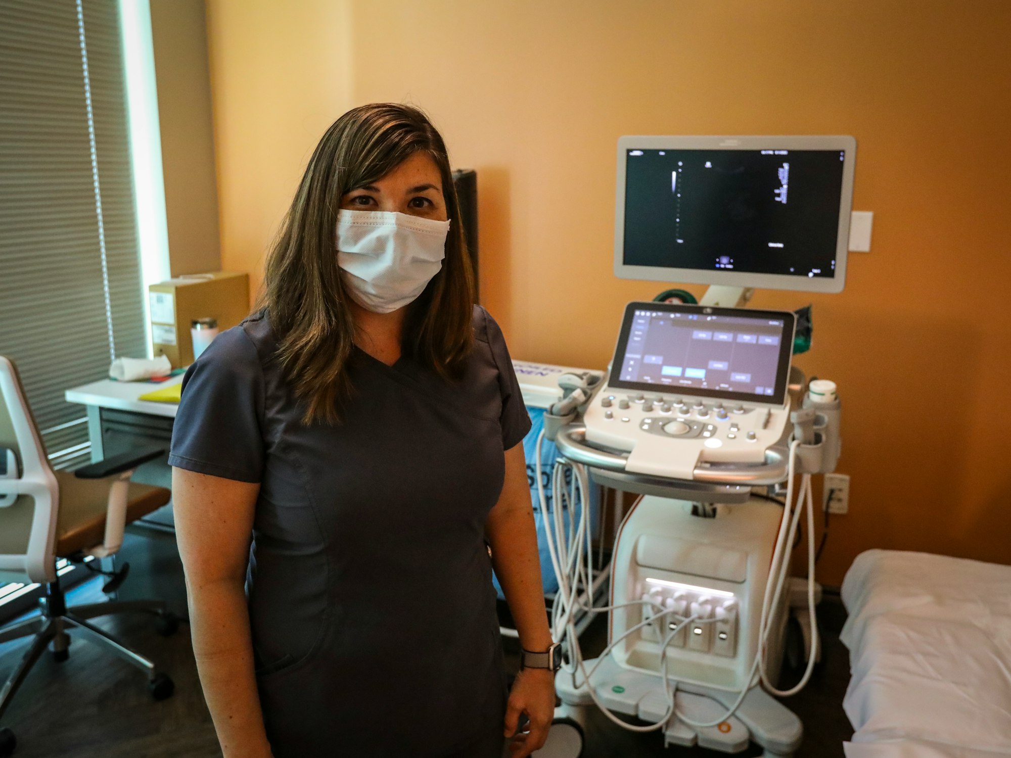 The ultrasound tech investigating my blood clots. Thank you to all health care workers, emergency responders, and essential workers helping keeping us safe...and helping us if we need it.