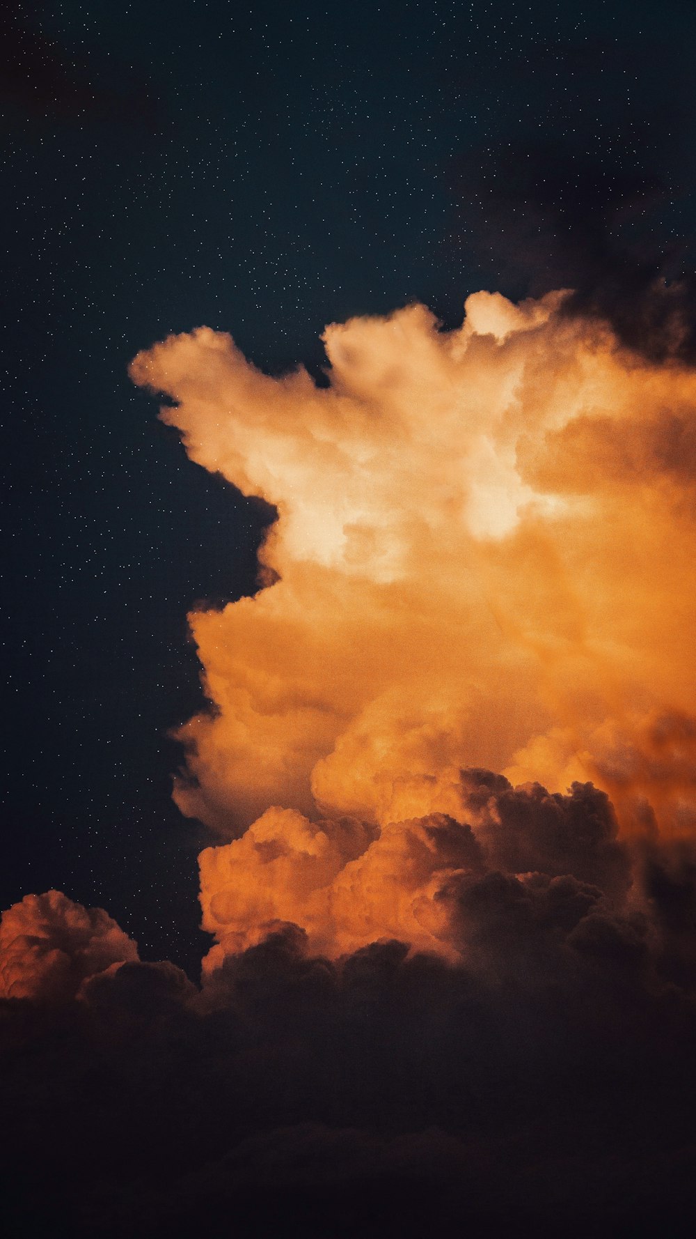 white clouds in the sky during night time