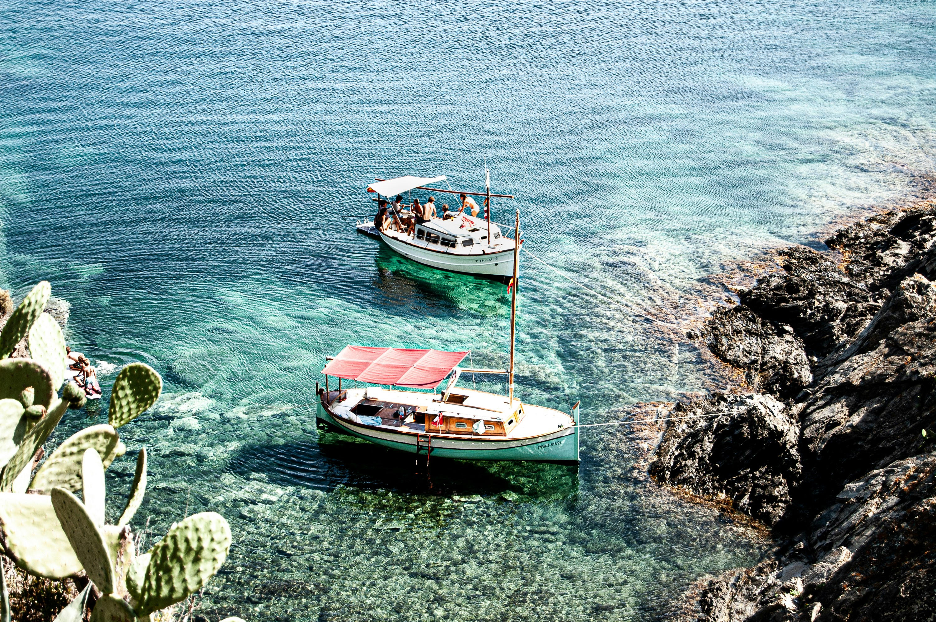 white and red boat on sea during daytime