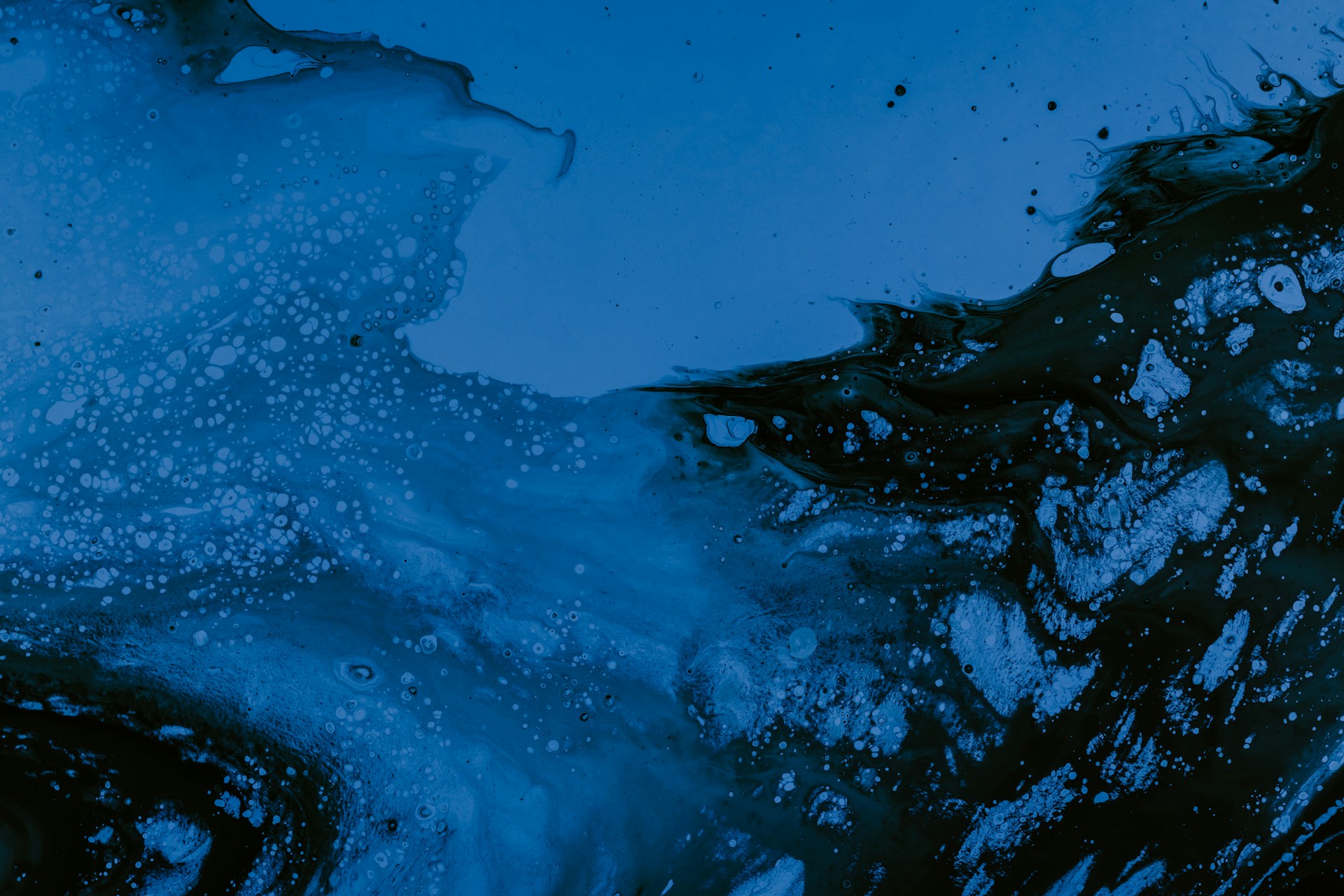 blue and white abstract painting