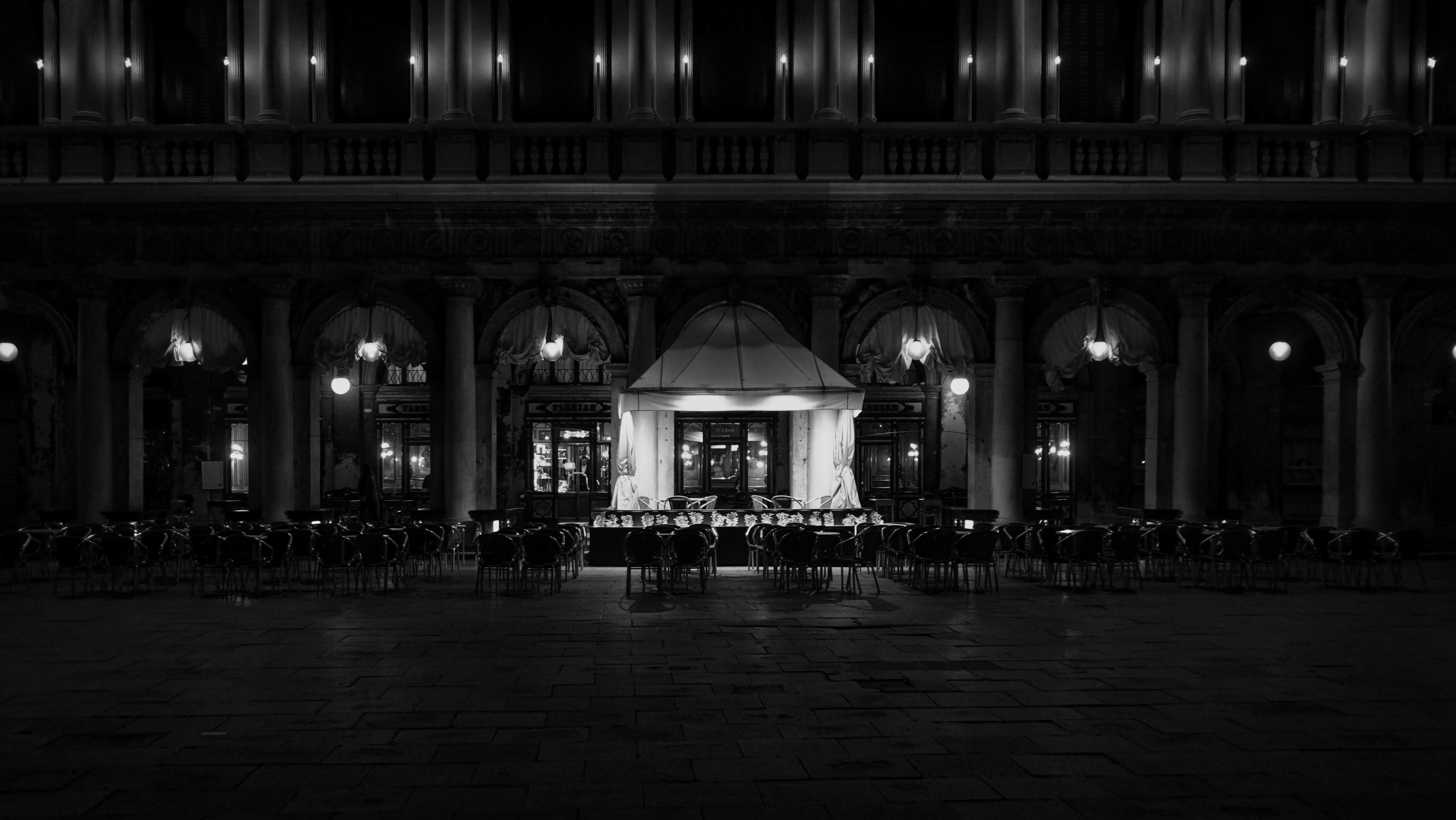 Empty Caffè Florian at night