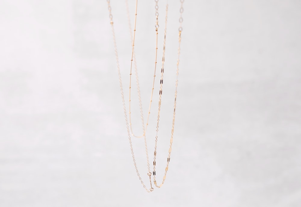 gold and silver chain necklace