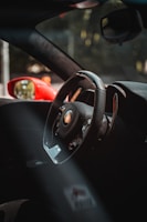 Close-up of a freshly detailed car dashboard gleaming under soft light.