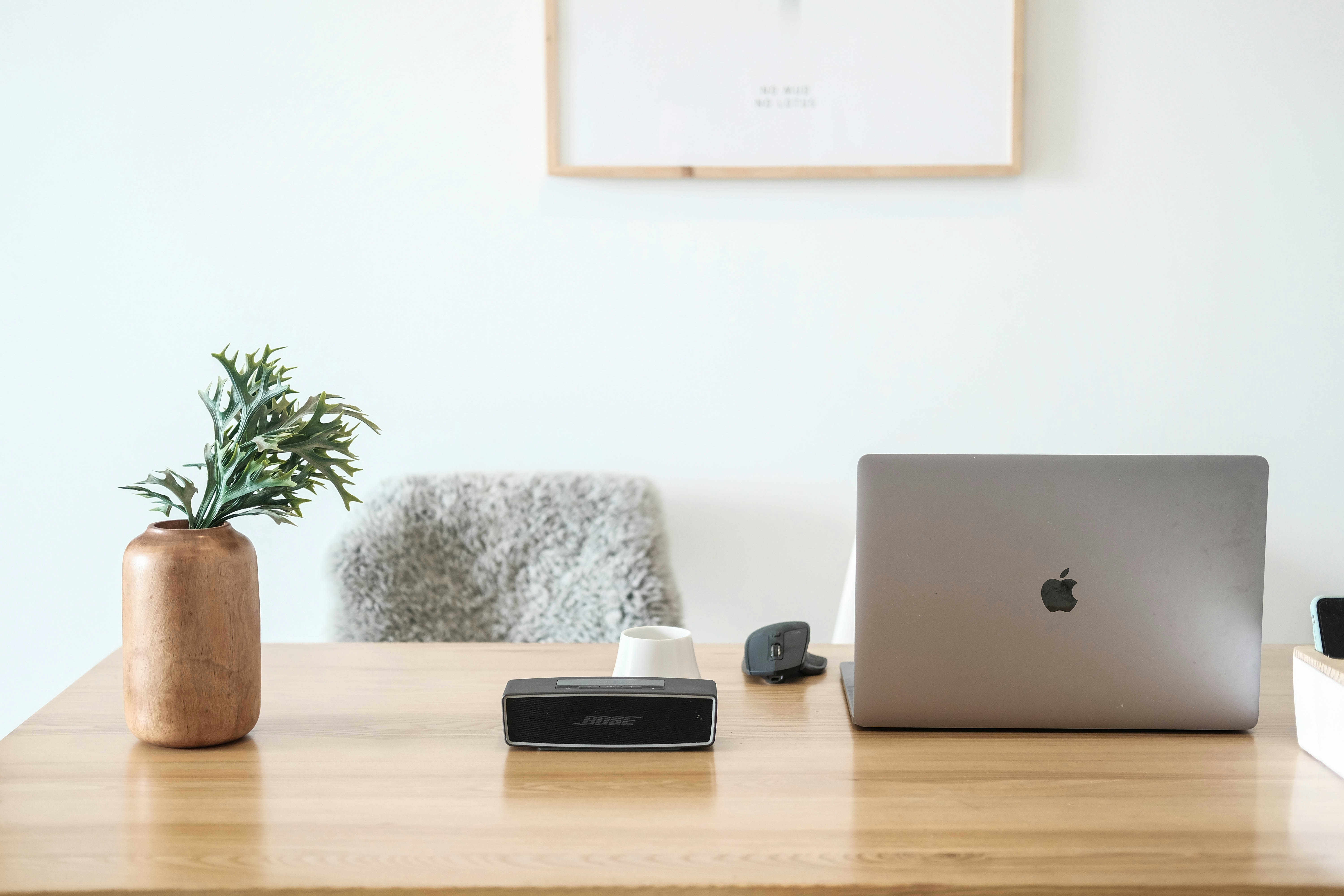 portable personal cooling device on modern office desk