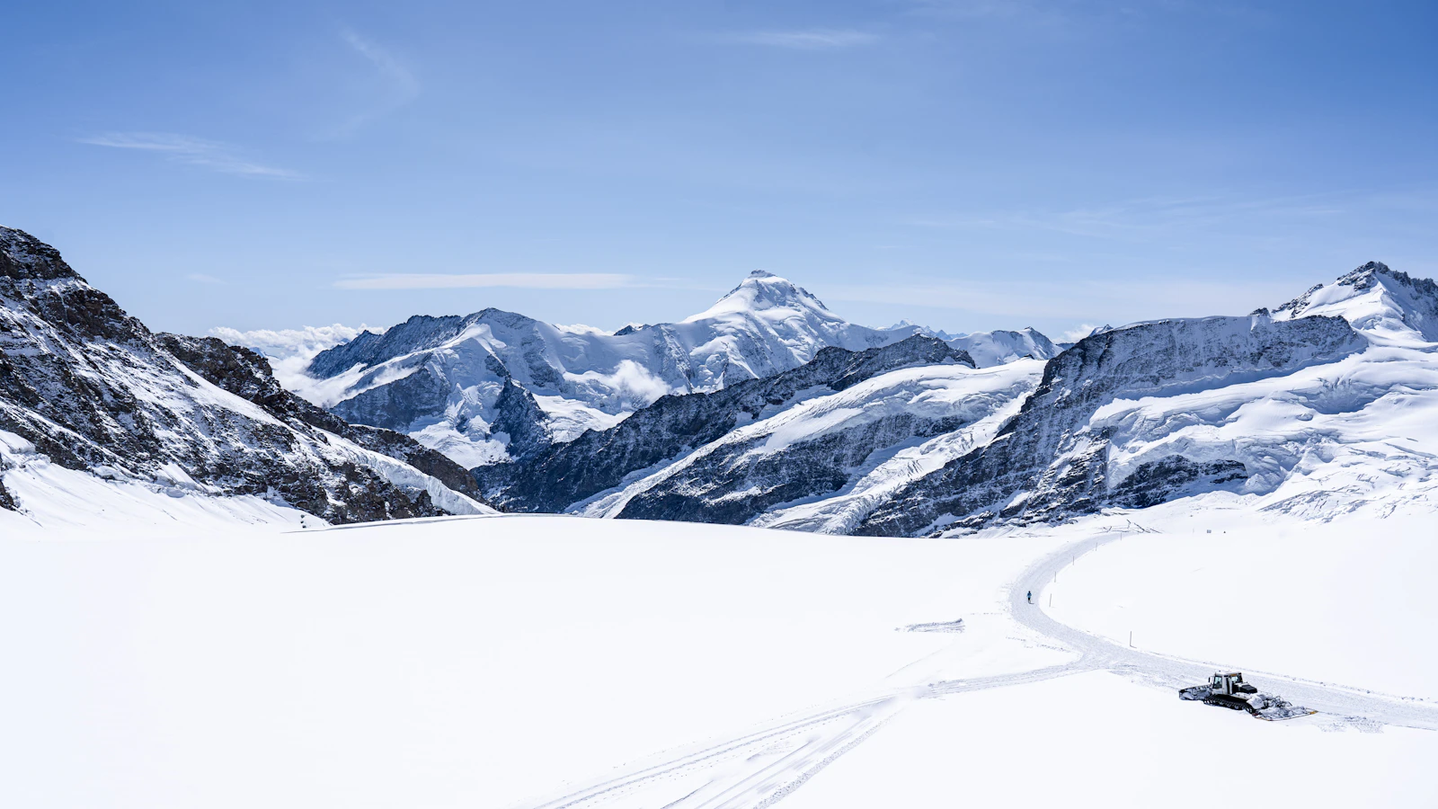 The snow-covered Eiger above Grindelwald in winter