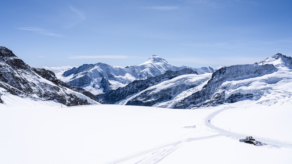 snow covered mountain under blue sky during daytime