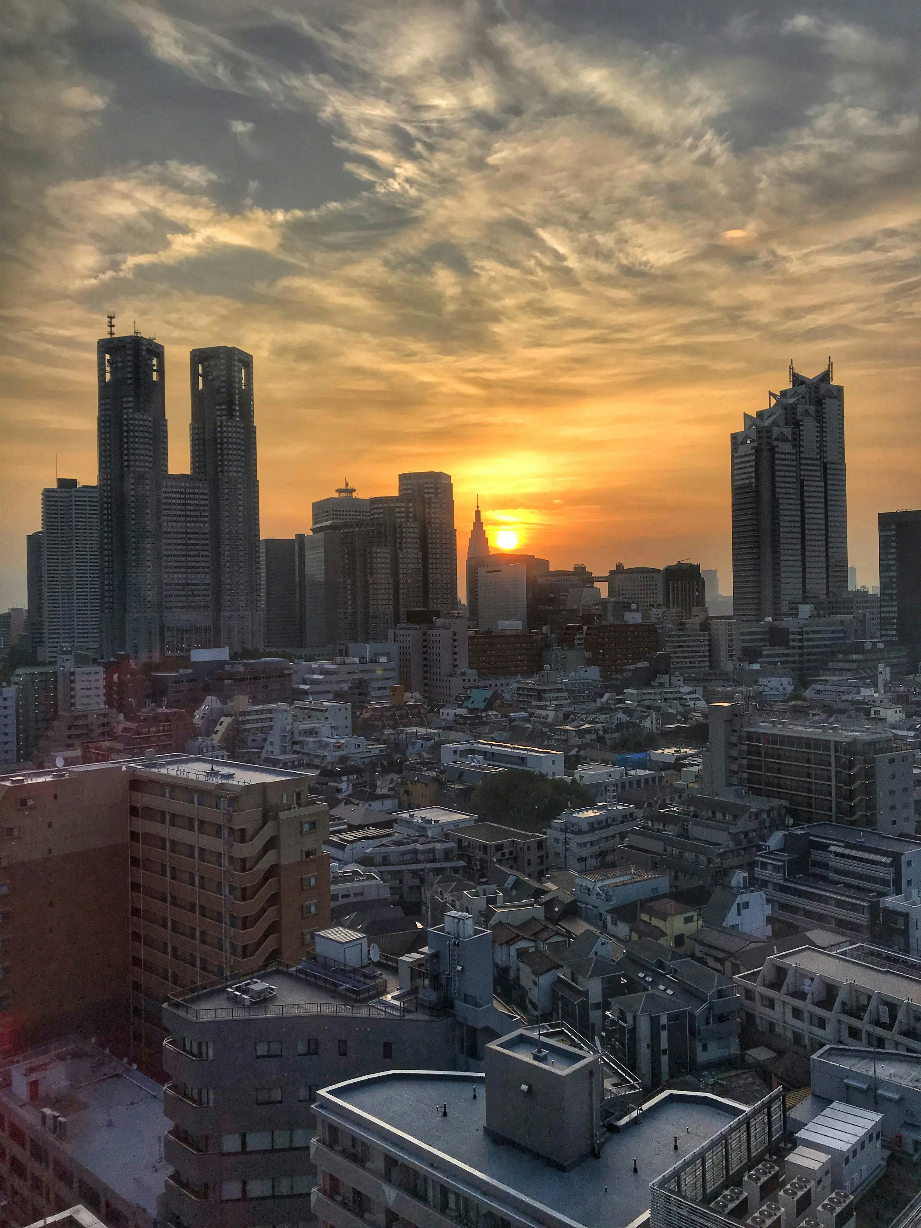 Sunset Over Cityscape