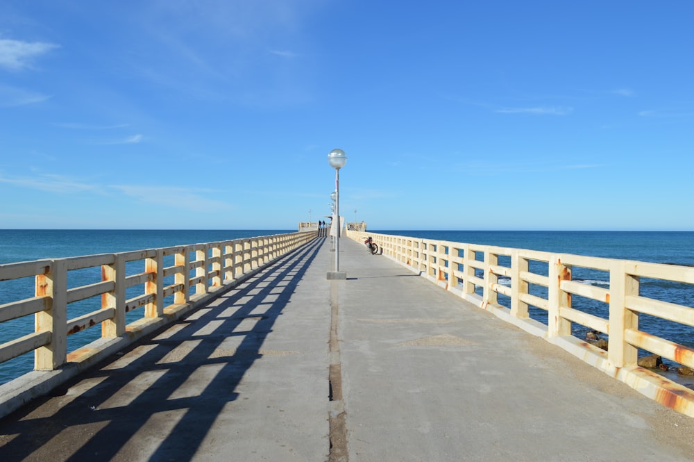 gray concrete pathway near sea during daytime