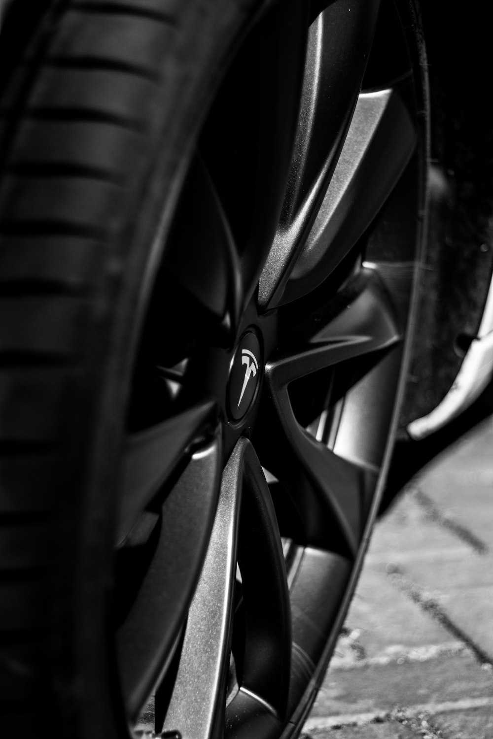 black and silver car wheel