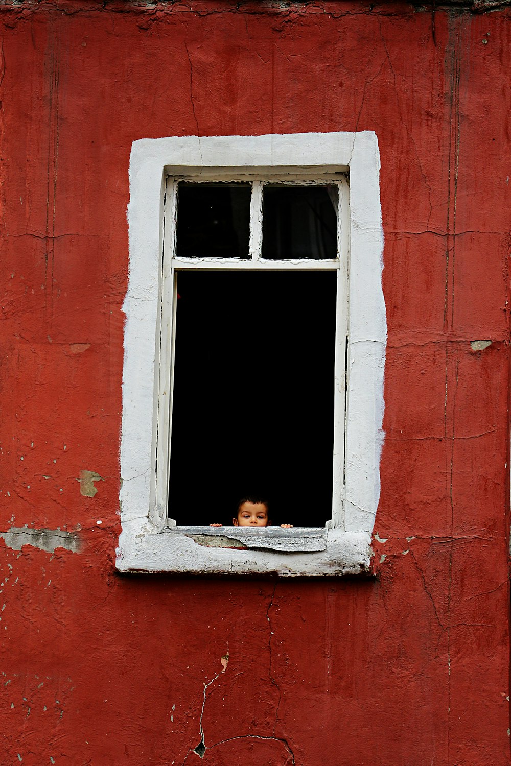 white wooden framed glass window