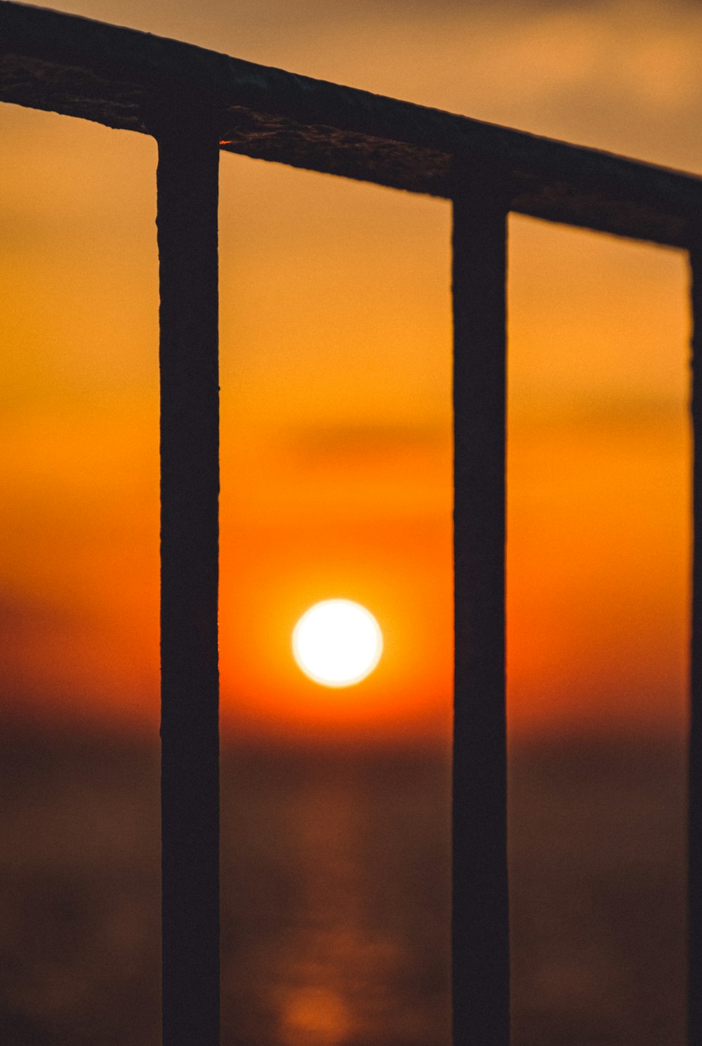 silhouette of window during sunset