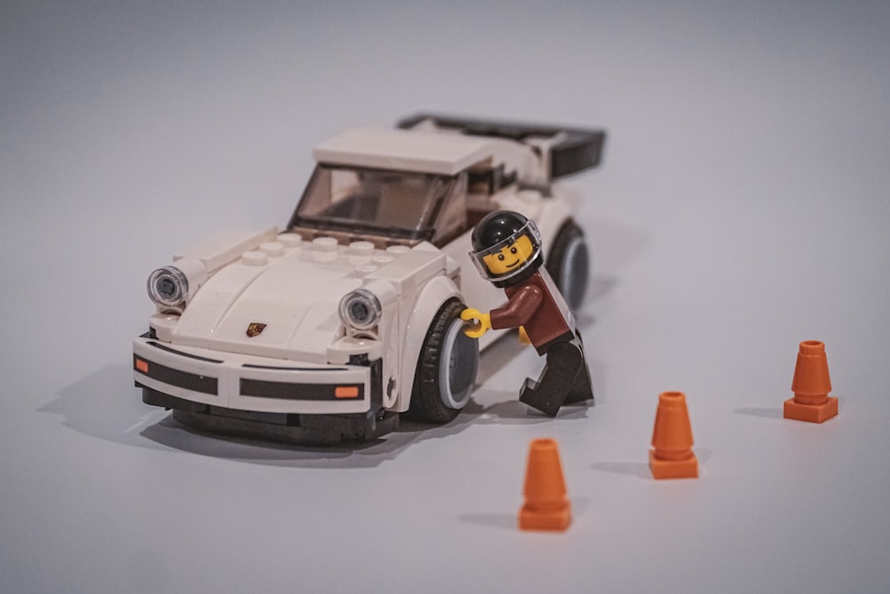 white and black car toy