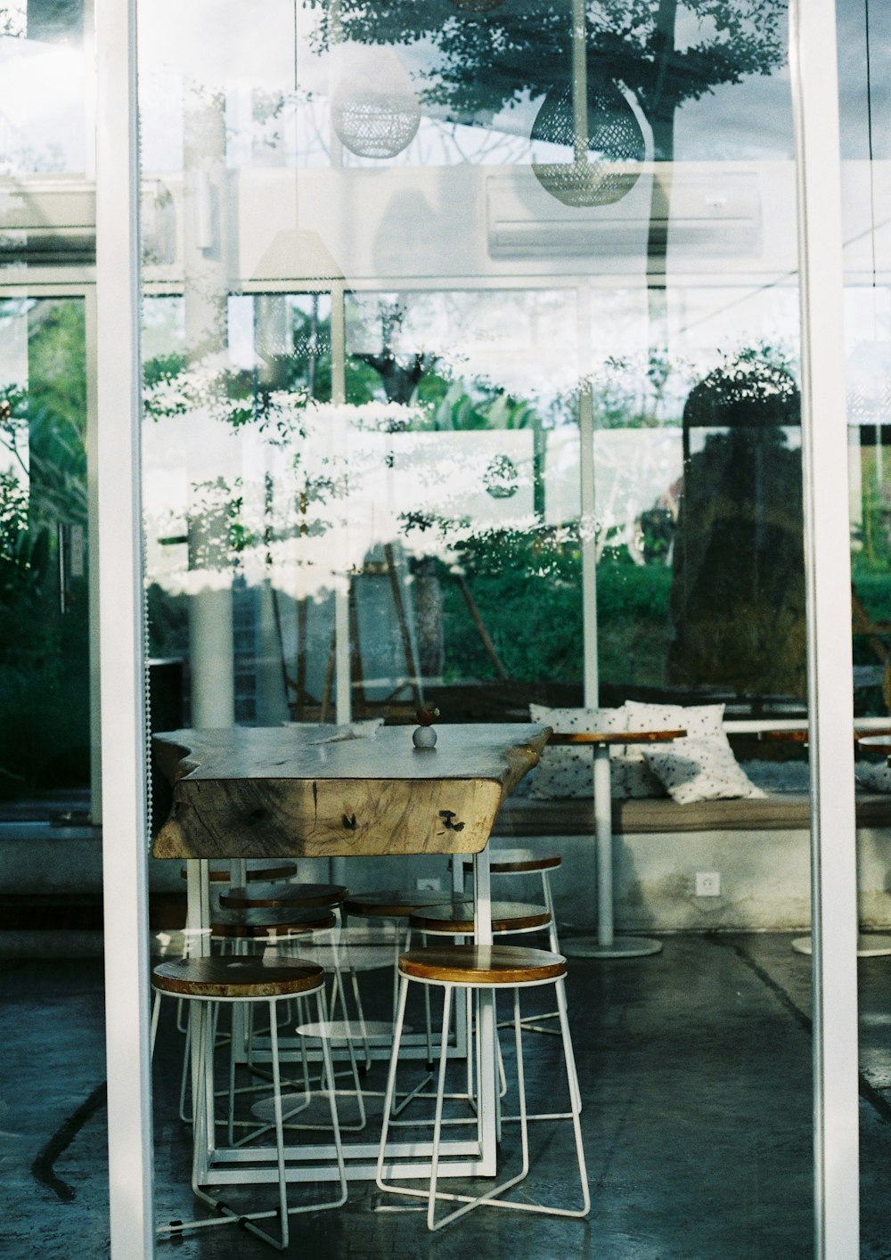 brown wooden table and chairs