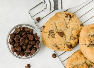 brown cookies on white ceramic plate