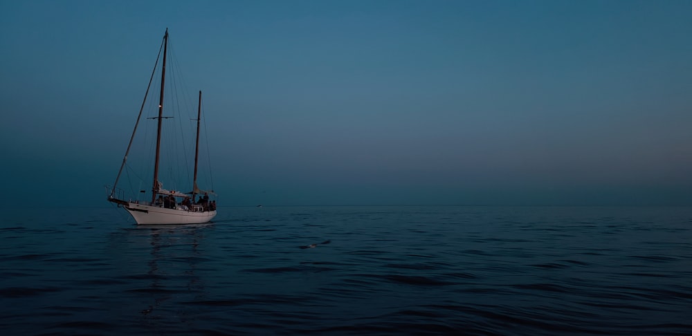 white and black boat on sea during daytime