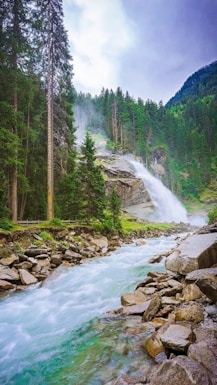 water falls in the forest