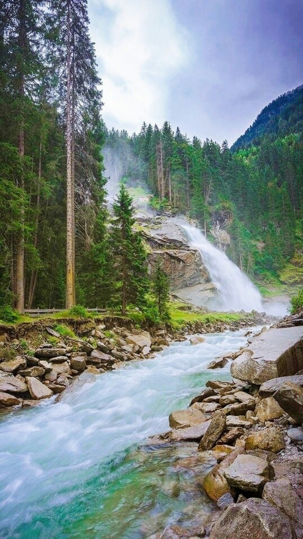 water falls in the forest