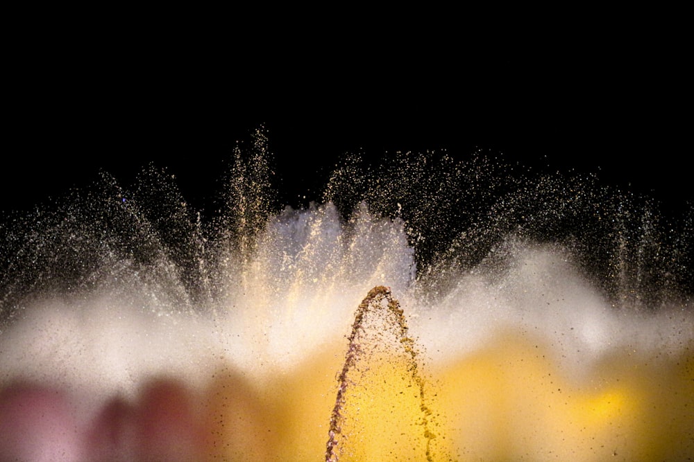 water splash on black background