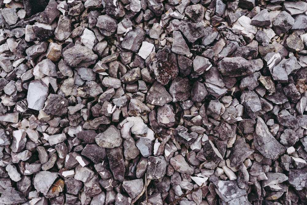 gray and black stones on ground