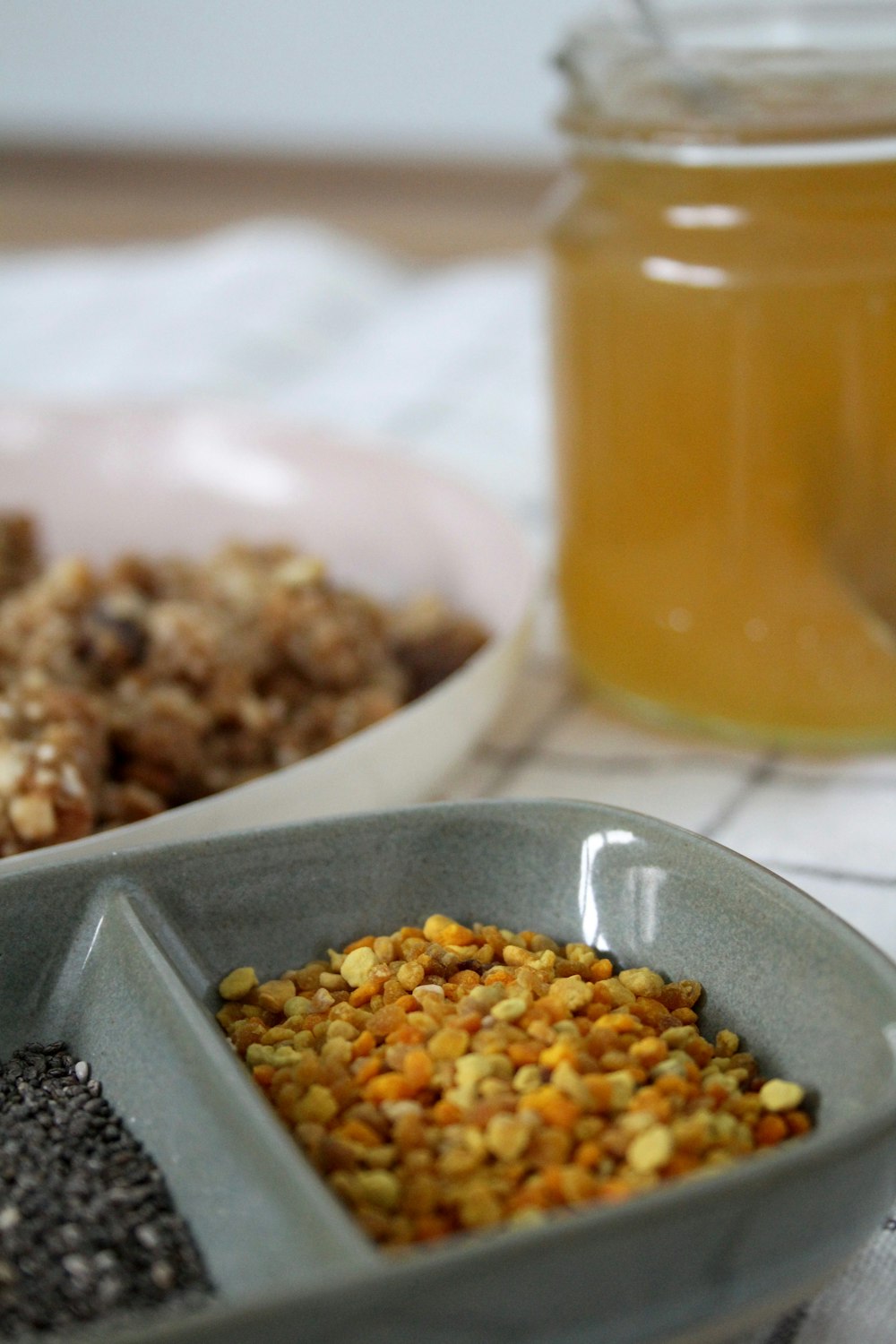 brown rice on stainless steel bowl