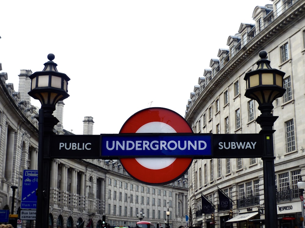 red and white street sign