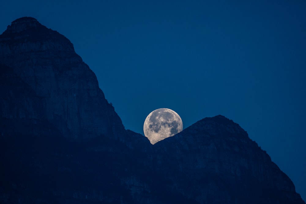full moon over the mountain