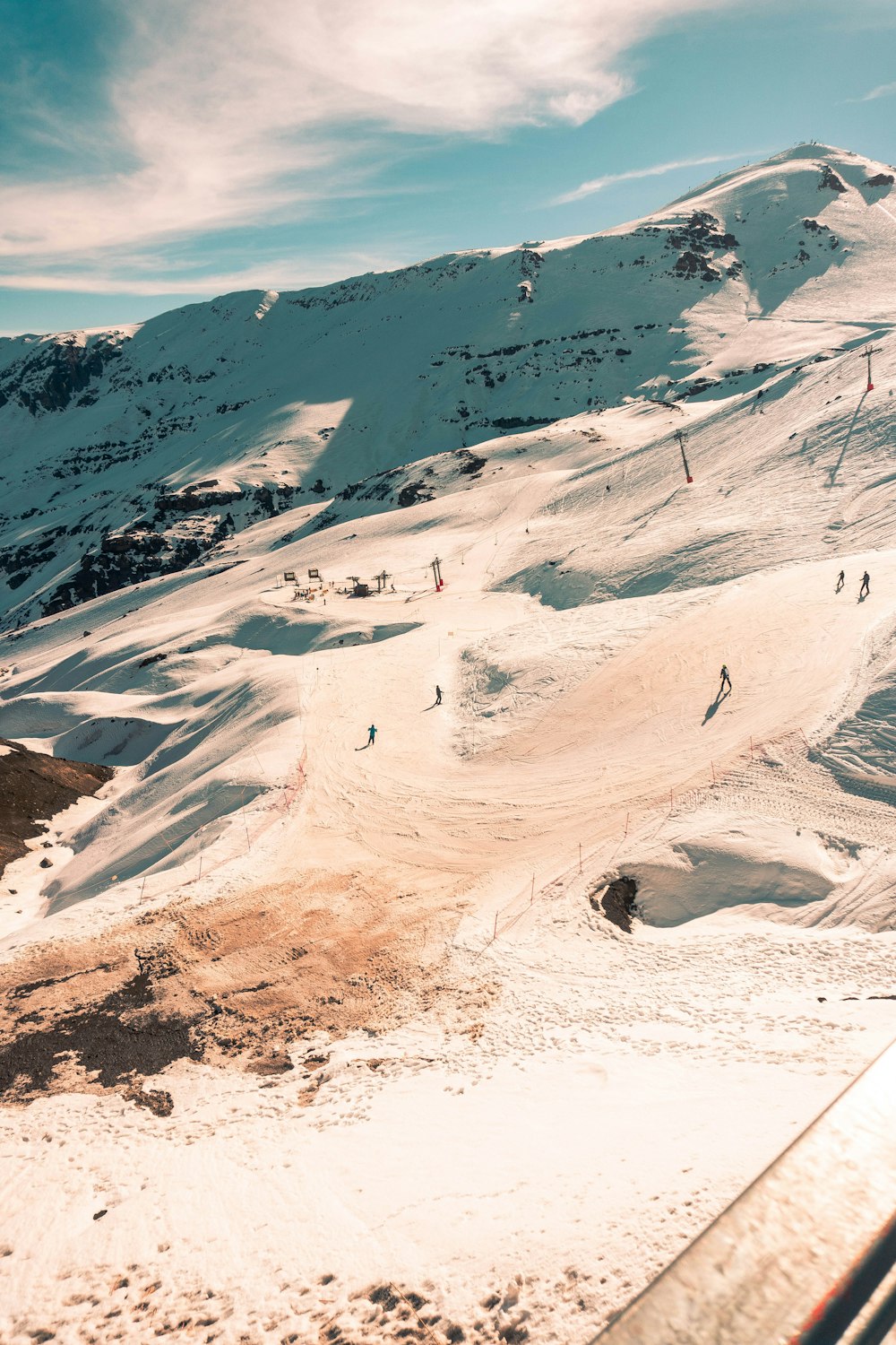 snow covered mountain during daytime