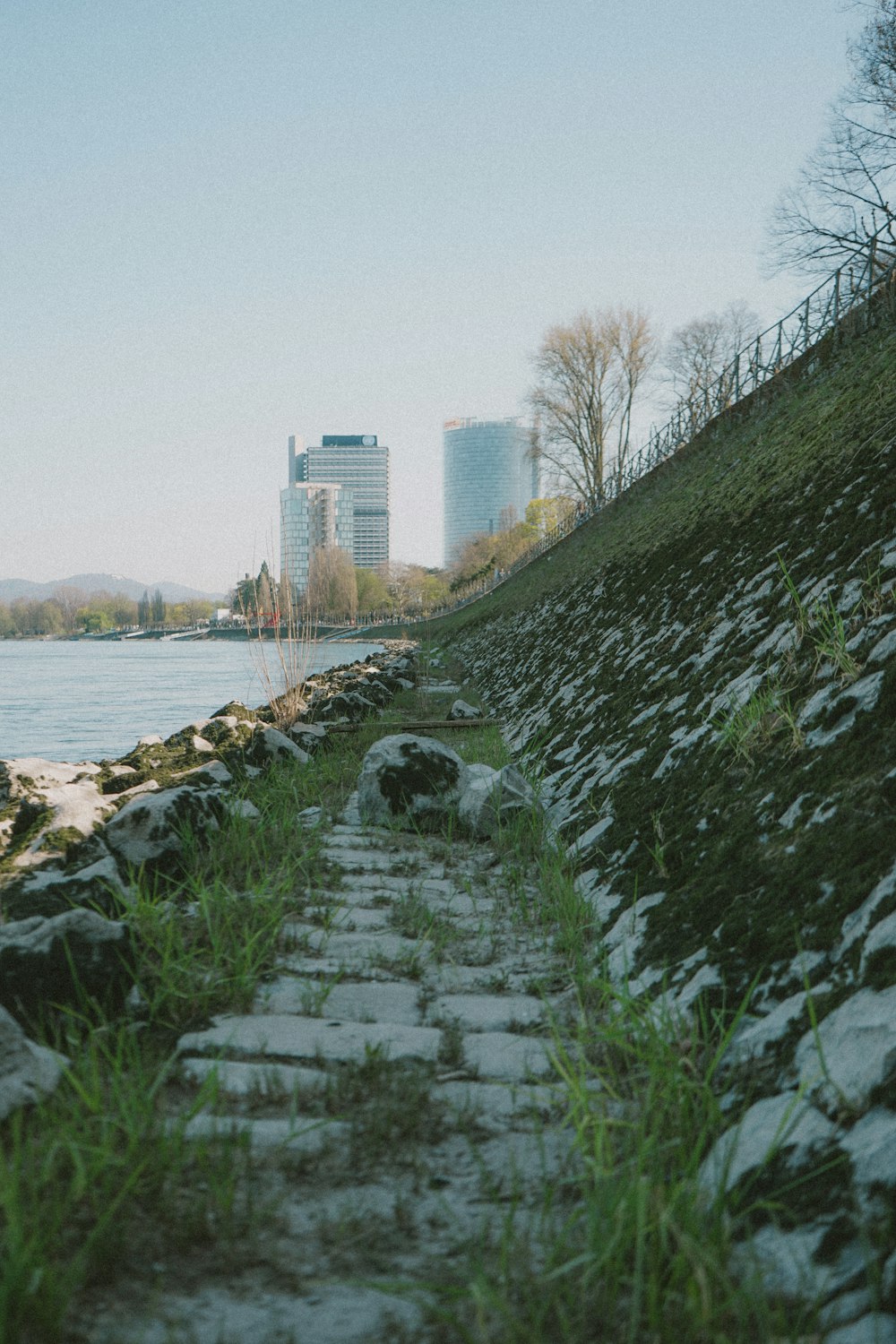 body of water near city buildings during daytime