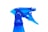 A blue plastic spray bottle with a trigger sprayer. The bottle is displayed against a white background, showcasing the transparency and glossy finish of the plastic material.
