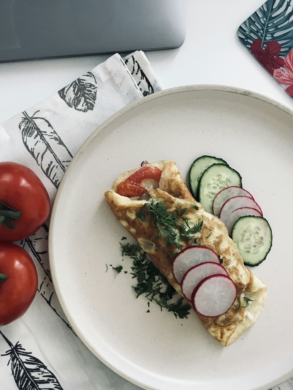 sliced of pizza on white ceramic plate