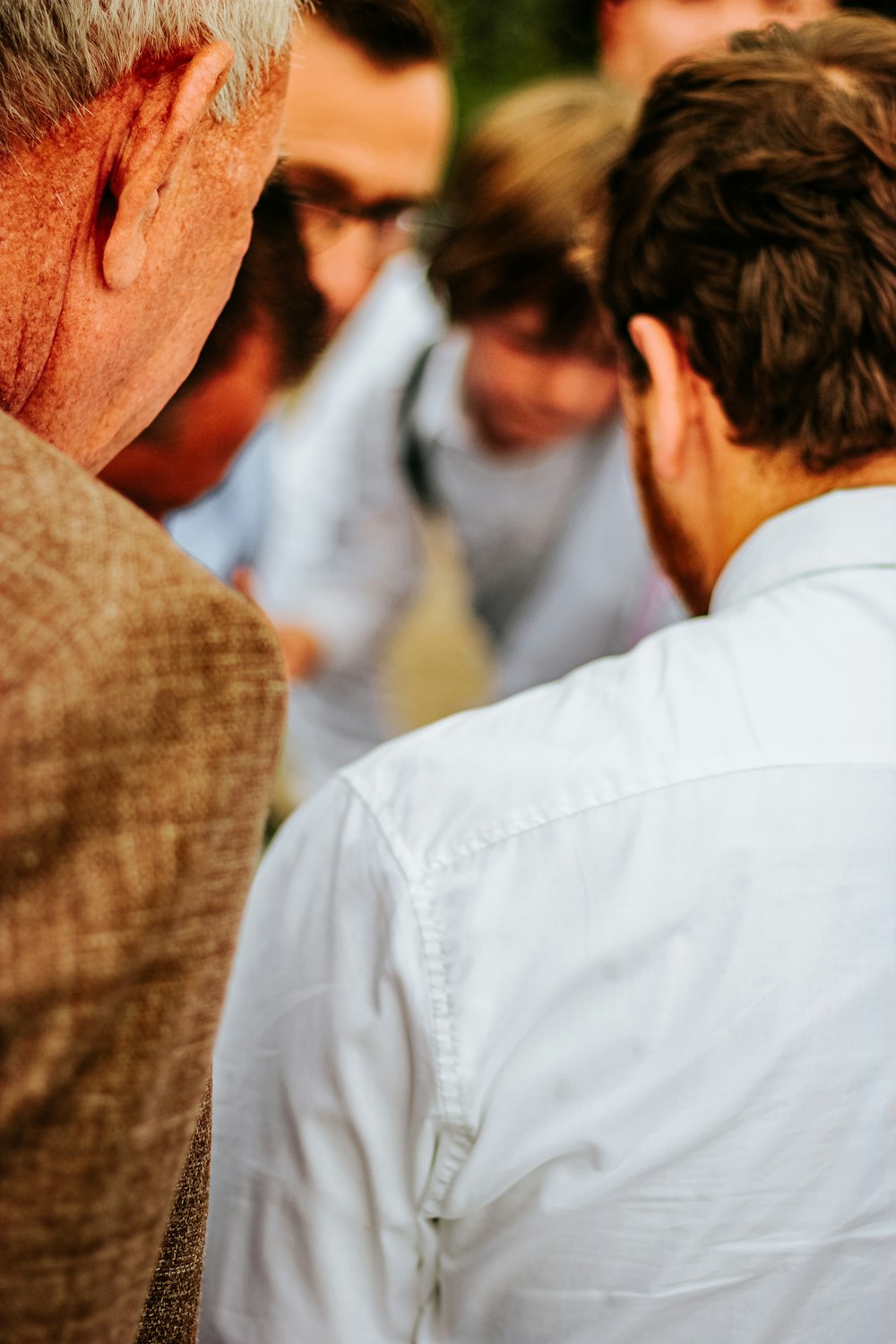 man in white dress shirt